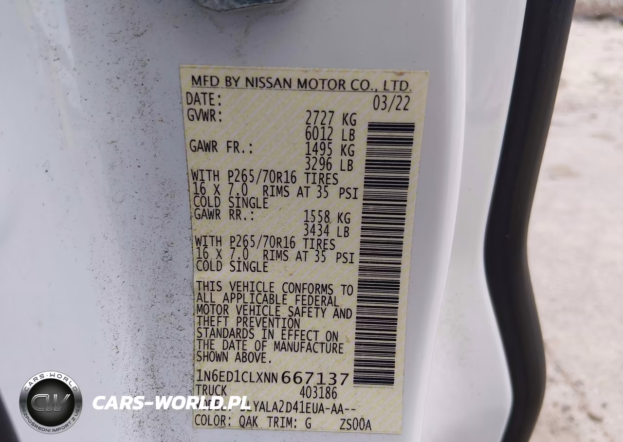 2022 Nissan Frontier King Cab S 4X2 VIN:1N6ED1CLXNN667137 - 9