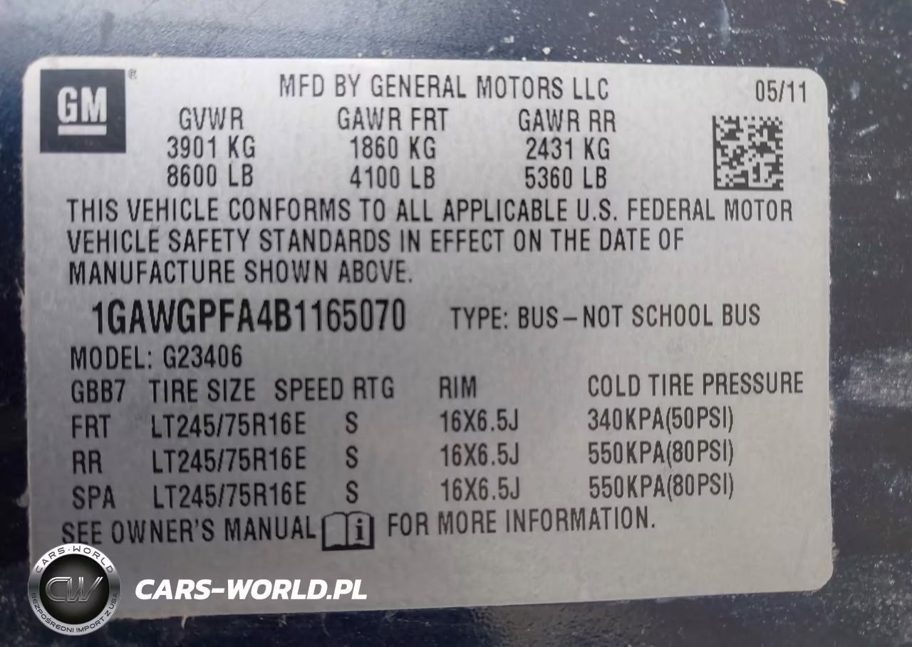 2011 Chevrolet Express 2500 Ls VIN:1GAWGPFA4B1165070 - 9