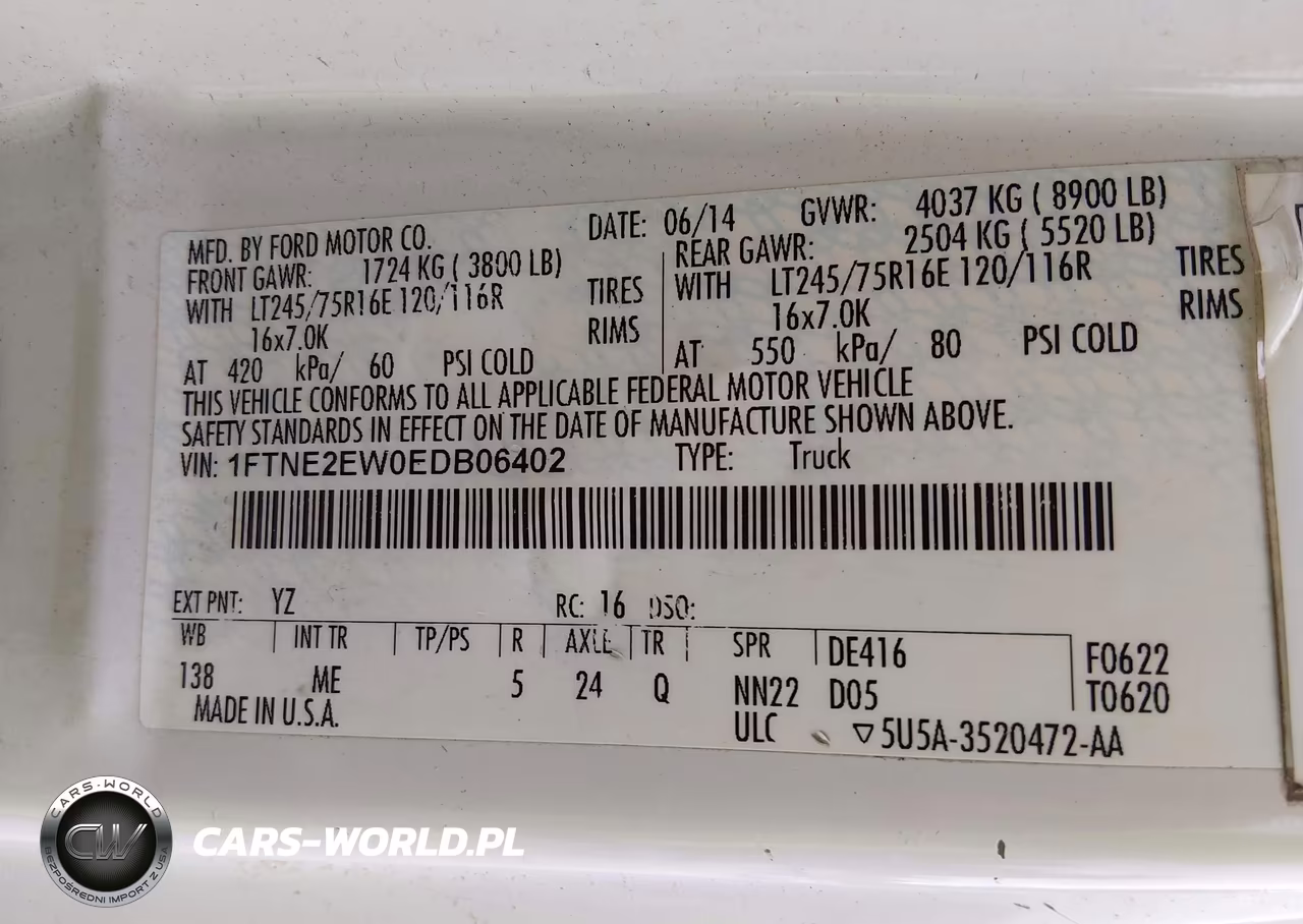 2014 Ford E-250 Commercial VIN:1FTNE2EW0EDB06402 - 9
