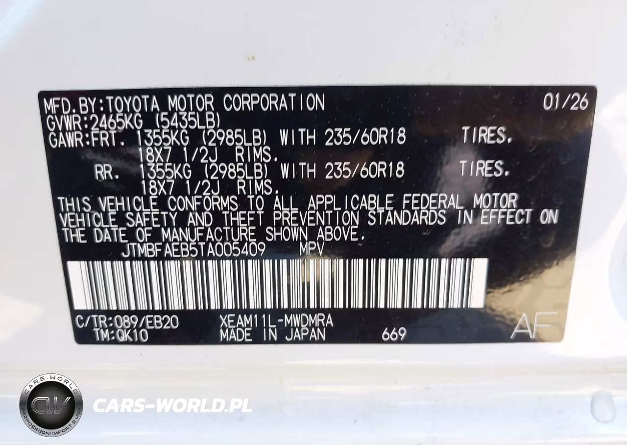 2026 Toyota Bz Xle VIN:JTMBFAEB5TA005409 - 9