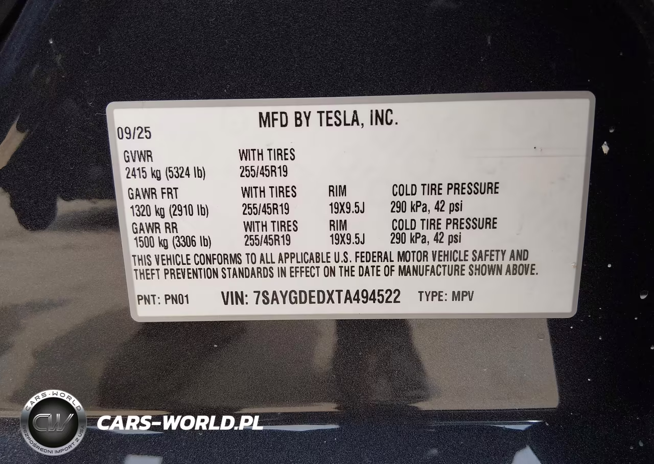 2026 Tesla Model Y VIN:7SAYGDEDXTA494522 - 9