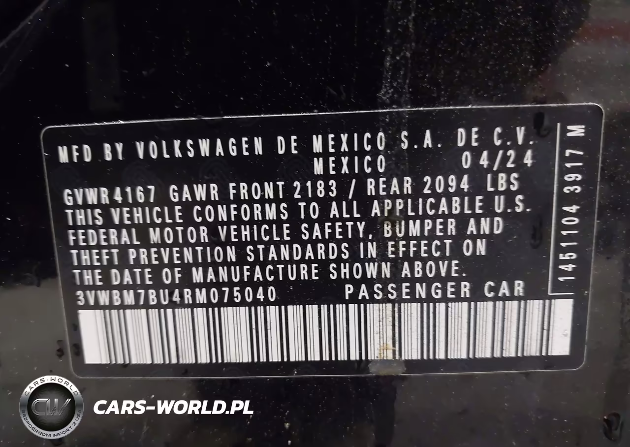 2024 Volkswagen Jetta 1.5T Sport VIN:3VWBM7BU4RM075040 - 9