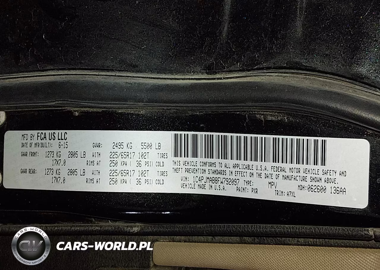 2015 Jeep Cherokee Sport VIN:1C4PJMAB8FW792097 - 9