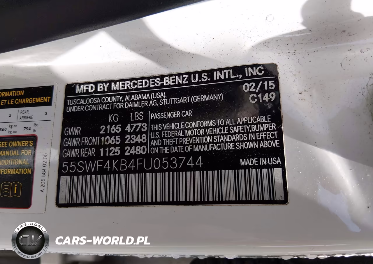 2015 Mercedes-Benz C 300 4Matic VIN:55SWF4KB4FU053744 - 9