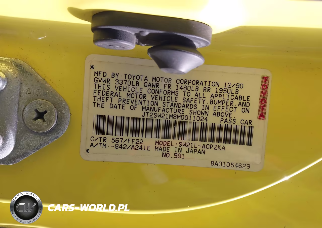 1991 Toyota Mr2 VIN:JT2SW21M8M0011024 - 9