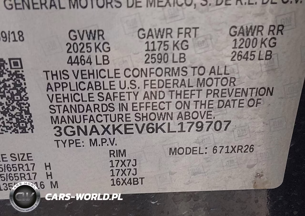 2019 Chevrolet Equinox Lt VIN:3GNAXKEV6KL179707 - 9