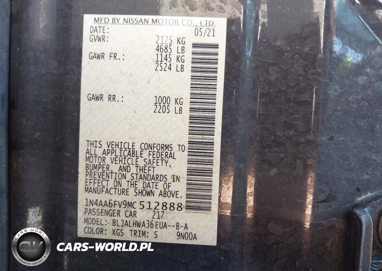 2021 Nissan Maxima Platinum Xtronic Cvt VIN:1N4AA6FV9MC512888 - 9