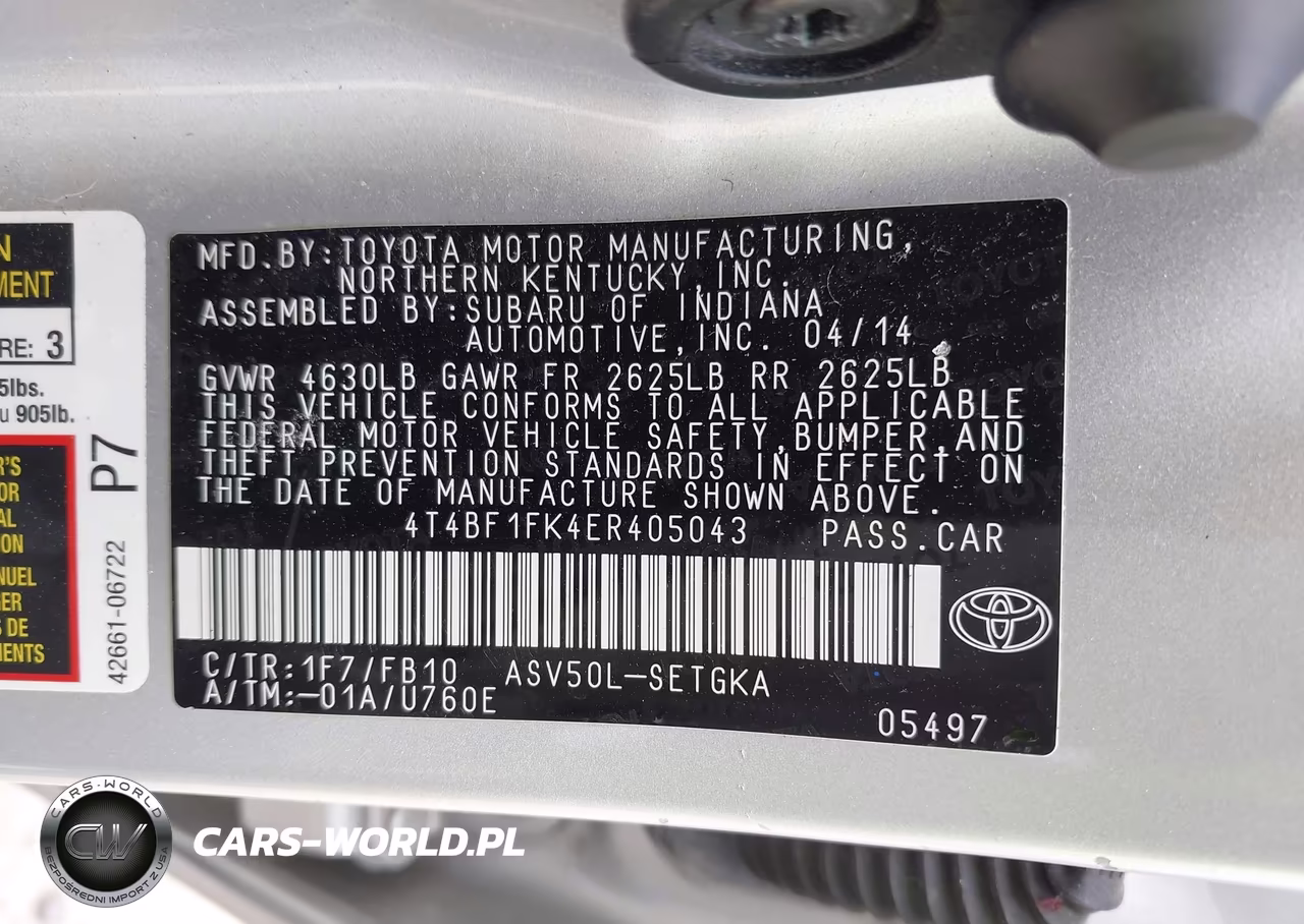 2014 Toyota Camry Xle VIN:4T4BF1FK4ER405043 - 9