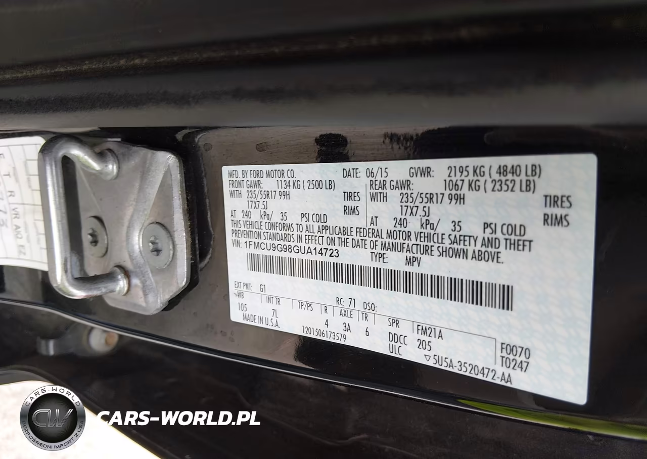 2016 Ford Escape Se VIN:1FMCU9G98GUA14723 - 9