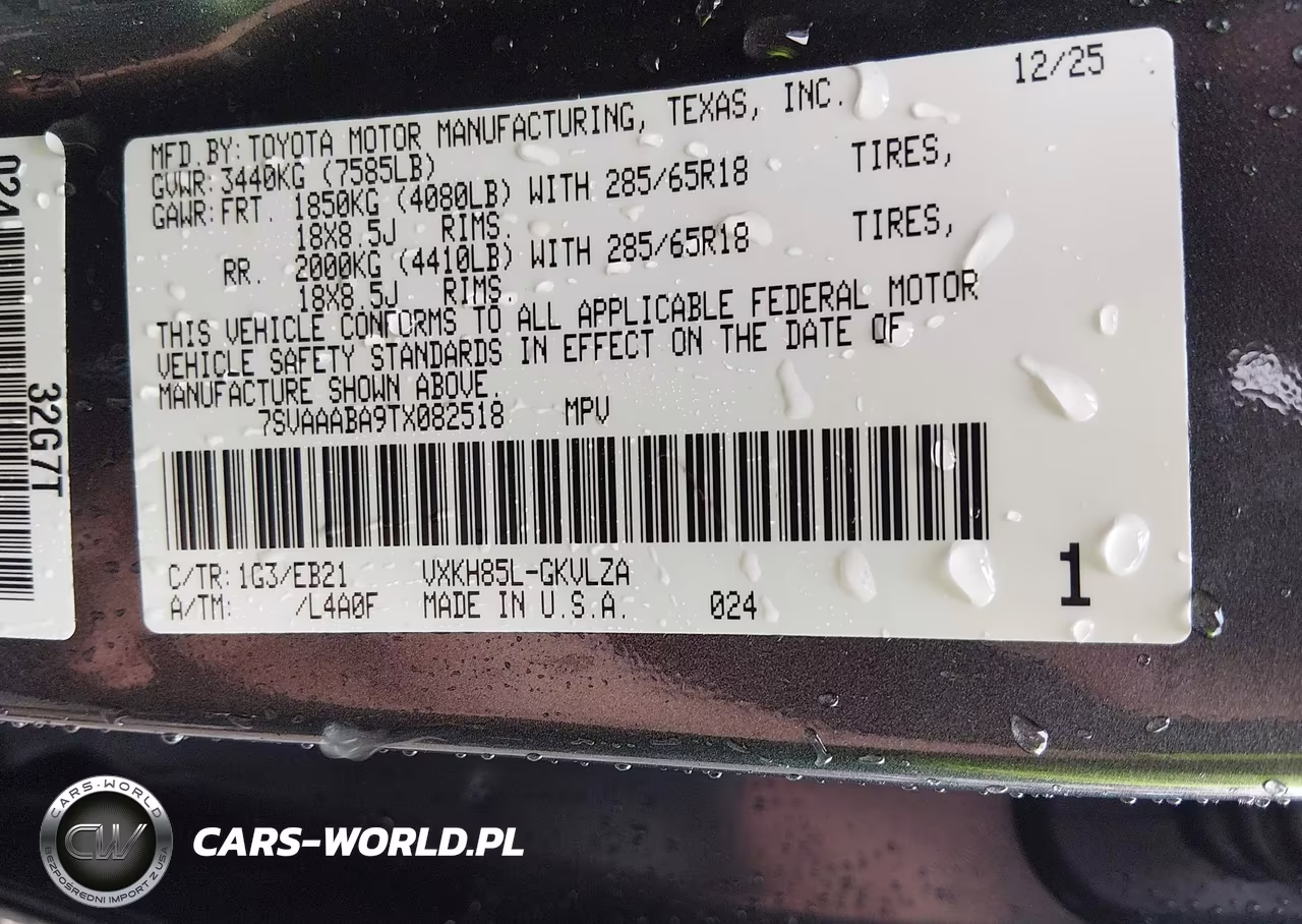 2026 Toyota Sequoia Trd Pro VIN:7SVAAABA9TX082518 - 9