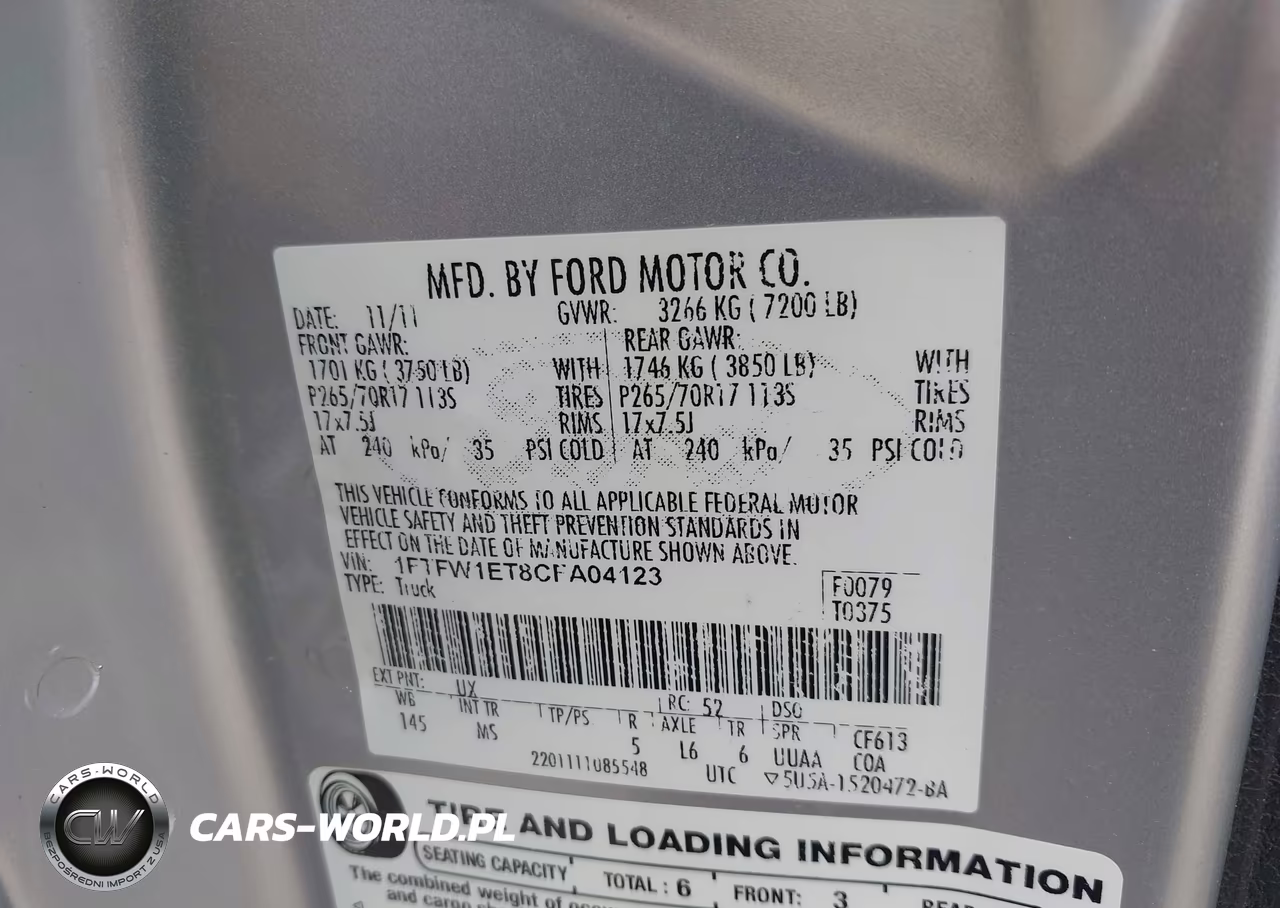 2012 Ford F-150 Xlt VIN:1FTFW1ET8CFA04123 - 9