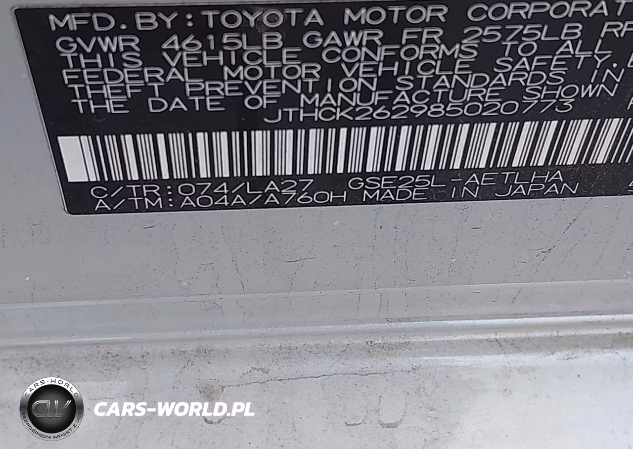 2008 Lexus Is 250 VIN:JTHCK262985020773 - 9