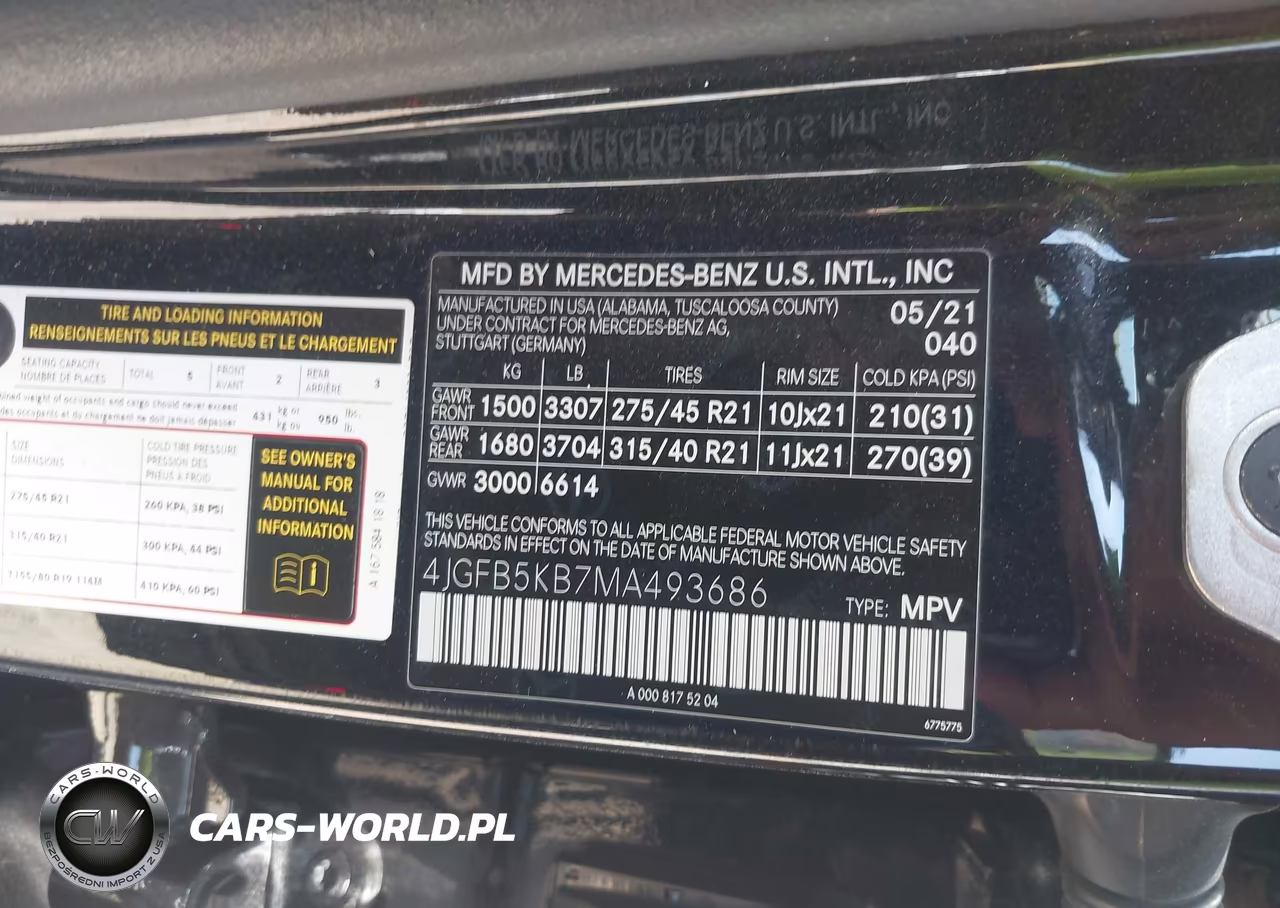 2021 Mercedes-Benz Gle 450 4Matic VIN:4JGFB5KB7MA493686 - 9