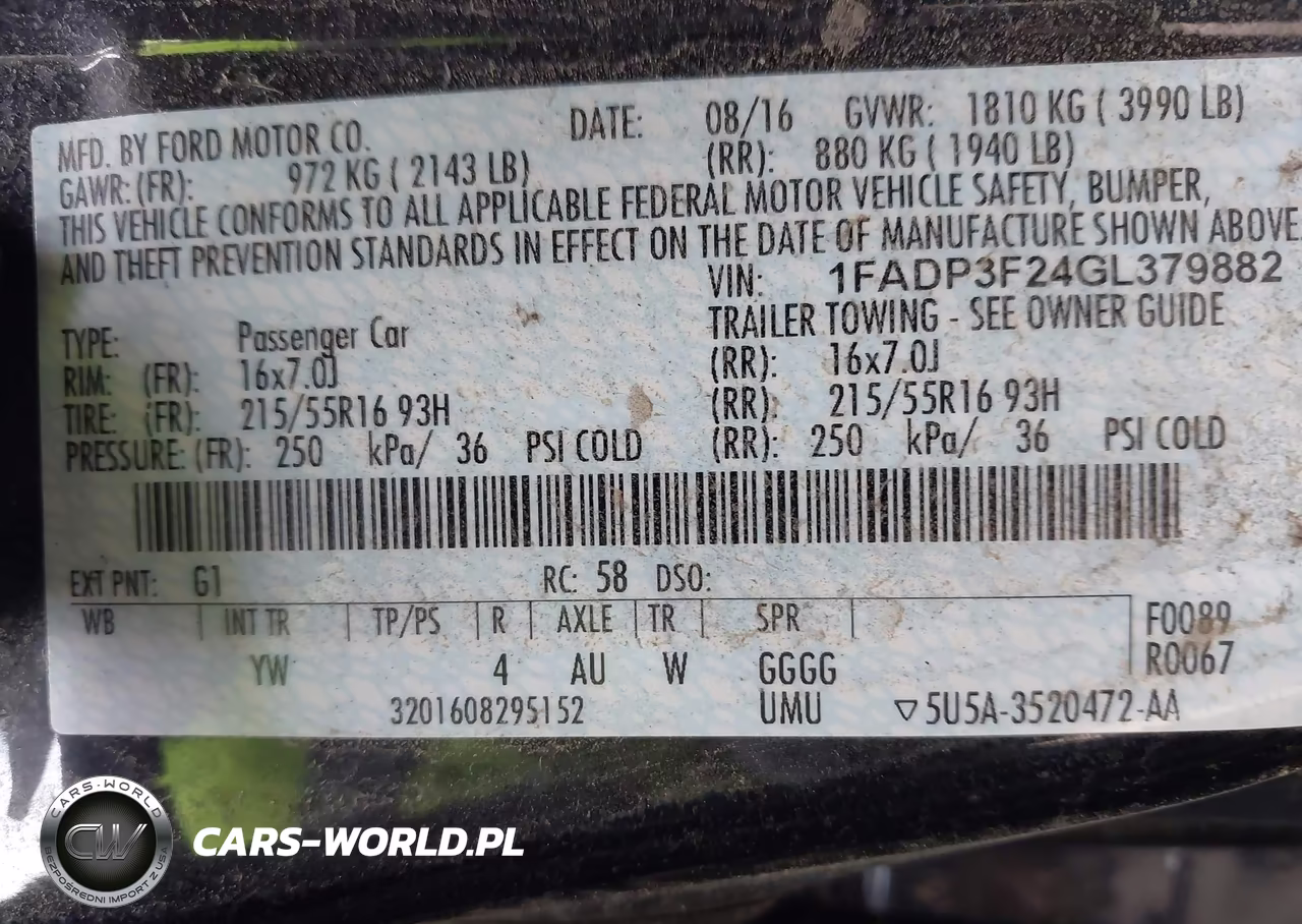 2016 Ford Focus Se VIN:1FADP3F24GL379882 - 9