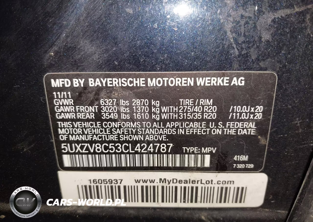 2012 BMW X5 xDrive50I VIN:5UXZV8C53CL424787 - 9