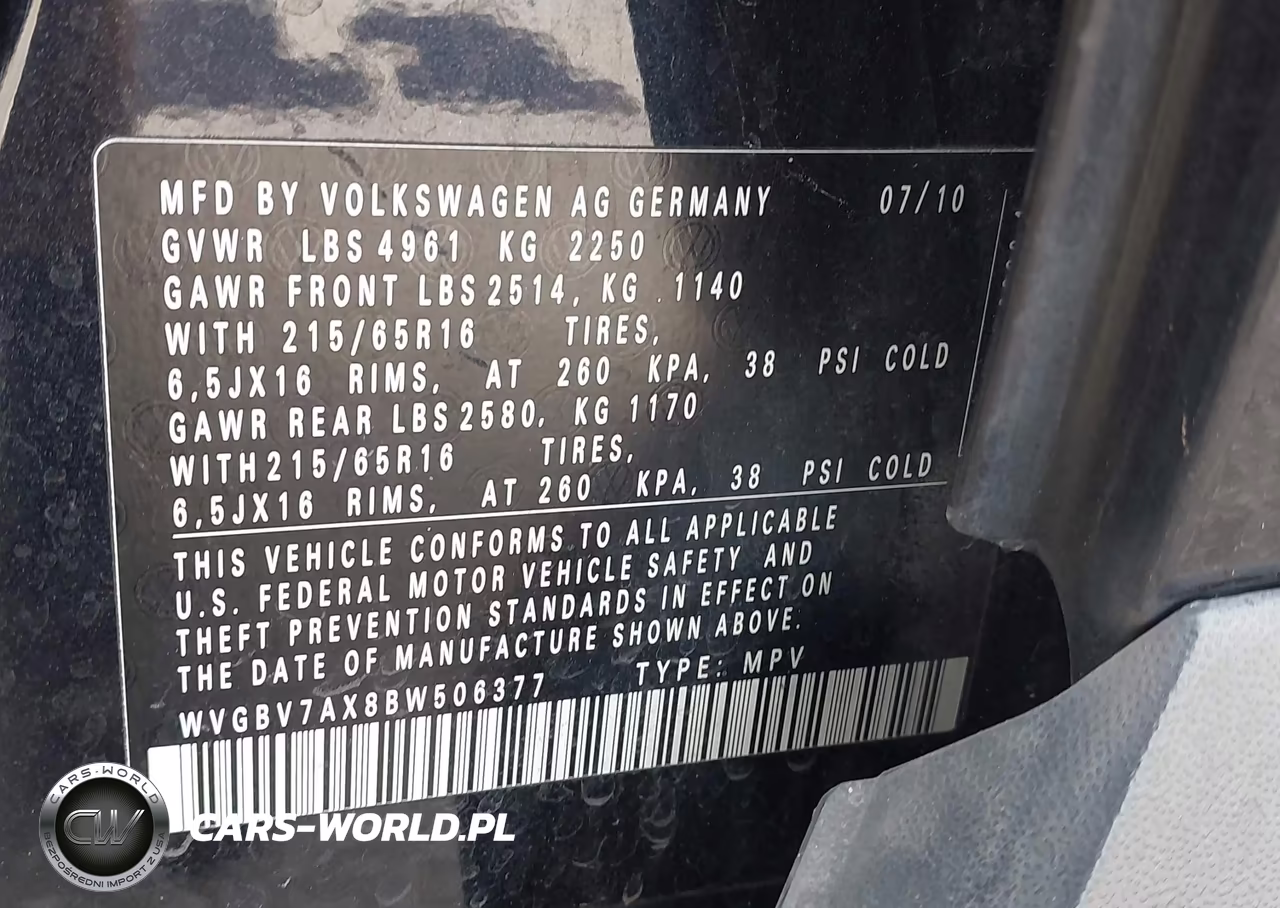2011 Volkswagen Tiguan S VIN:WVGBV7AX8BW506377 - 9