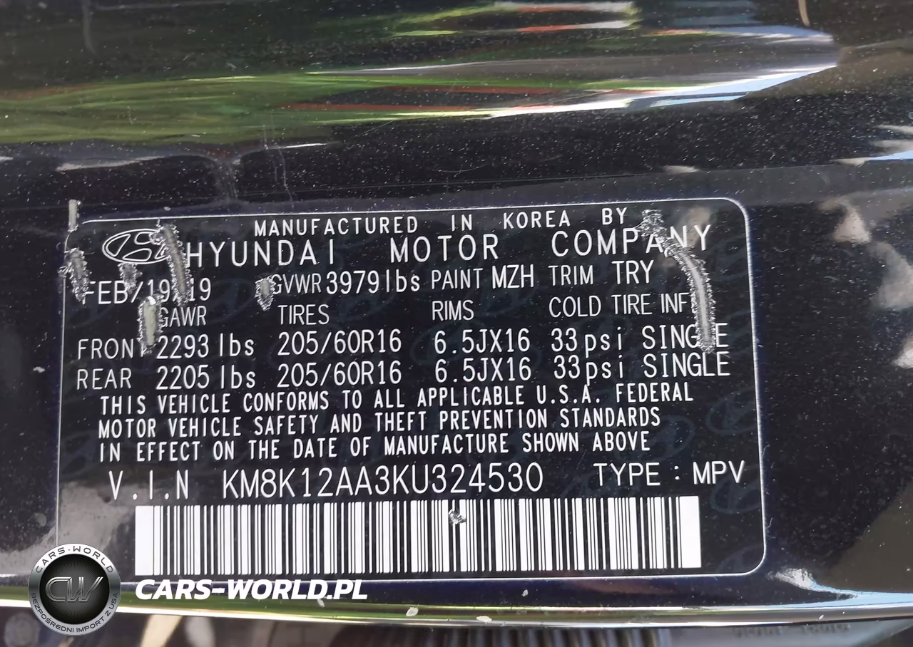 2019 Hyundai Kona Se VIN:KM8K12AA3KU324530 - 9