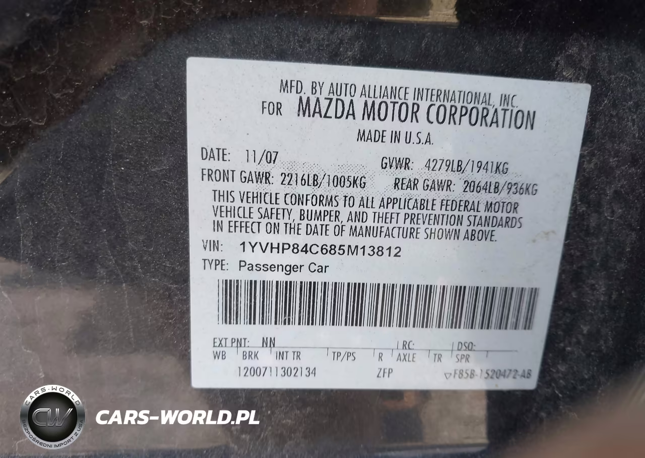 2008 Mazda Mazda6 I Sport Ve VIN:1YVHP84C685M13812 - 9
