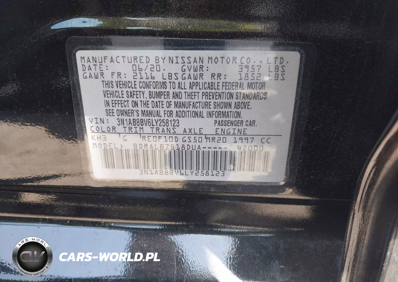 2020 Nissan Sentra S Xtronic Cvt VIN:3N1AB8BV6LY258123 - 9