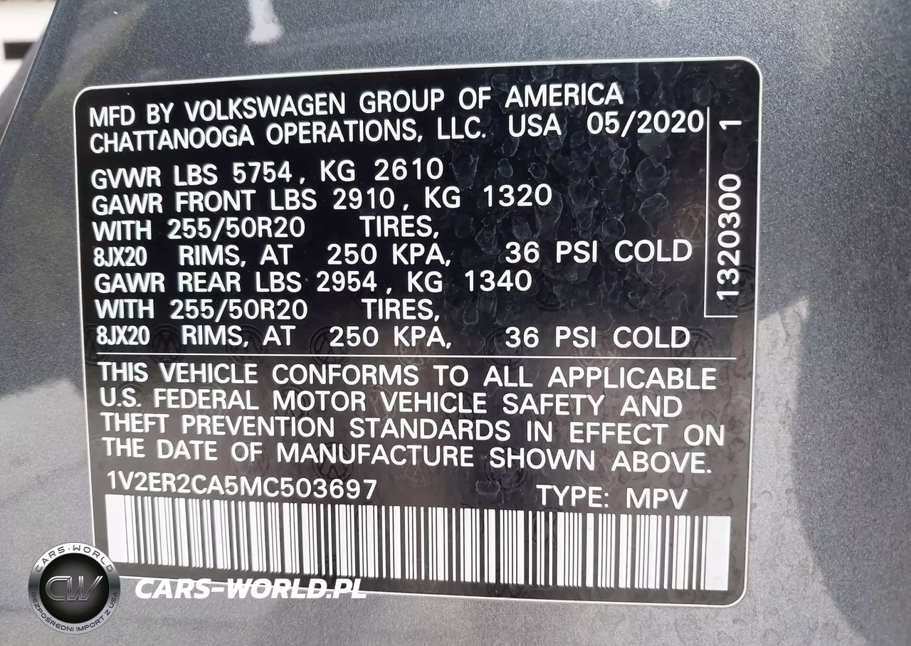 2021 Volkswagen Atlas 3.6L V6 Sel VIN:1V2ER2CA5MC503697 - 9