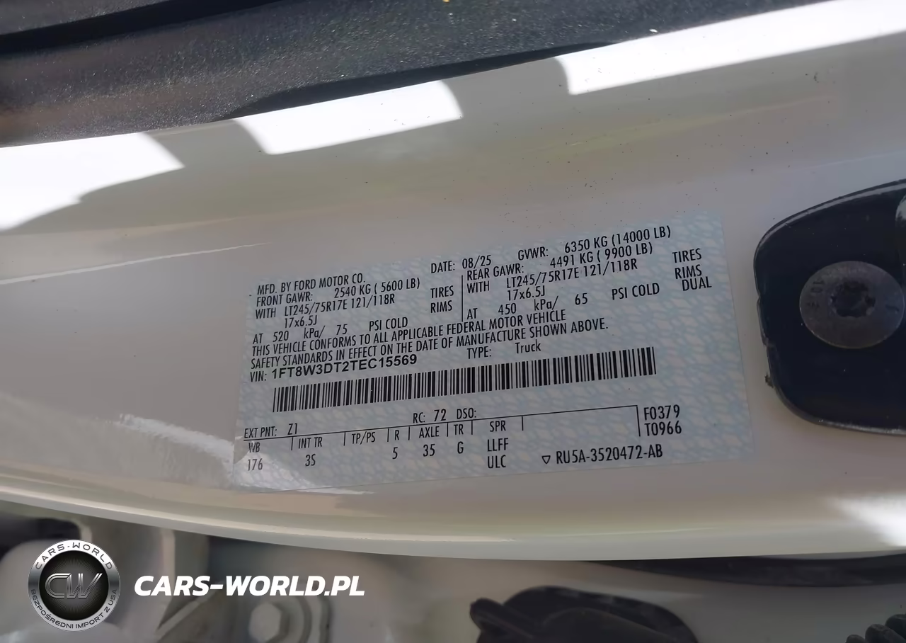 2026 Ford F-350 Xlt VIN:1FT8W3DT2TEC15569 - 9