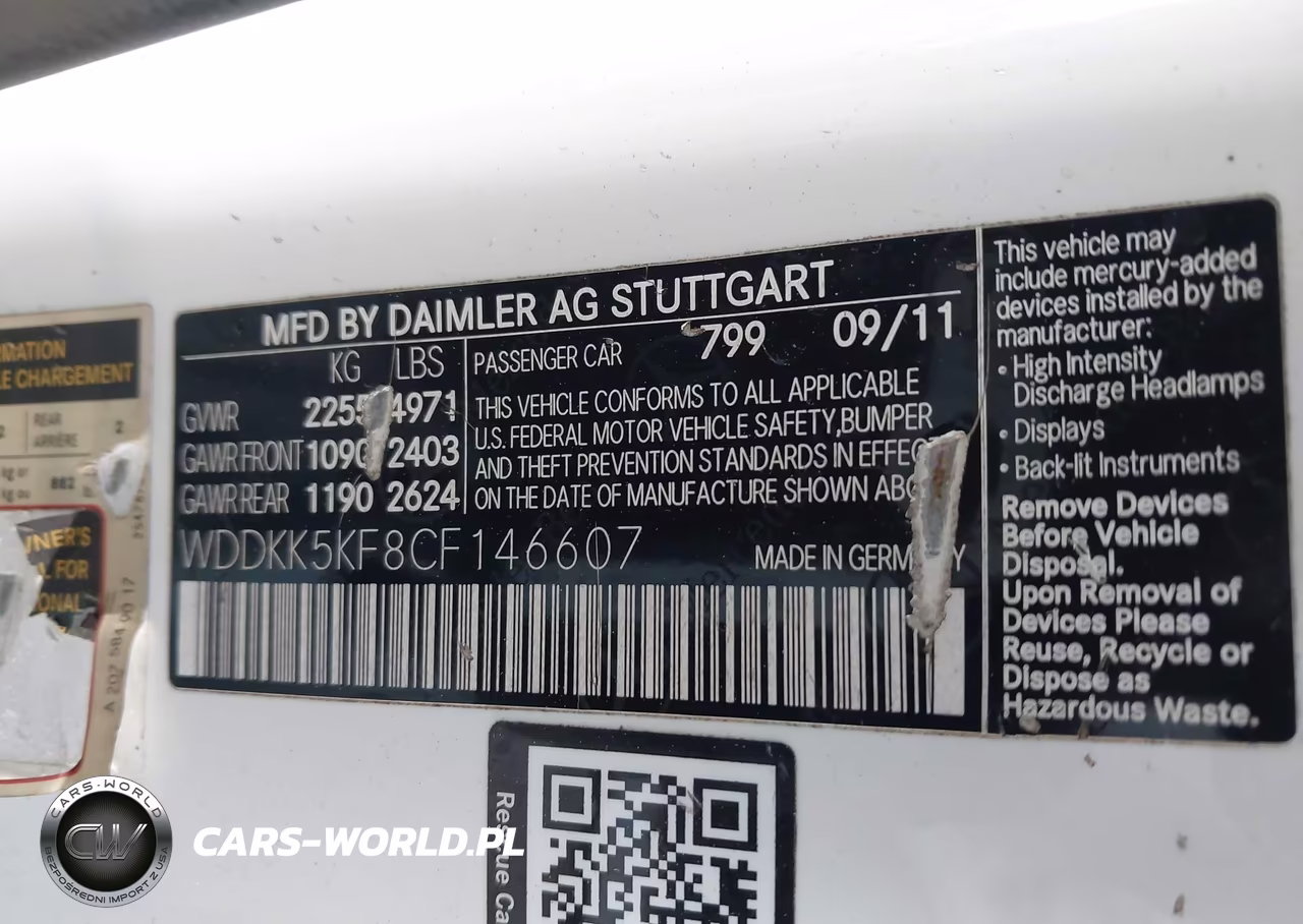 2012 Mercedes-Benz E 350 VIN:WDDKK5KF8CF146607 - 9