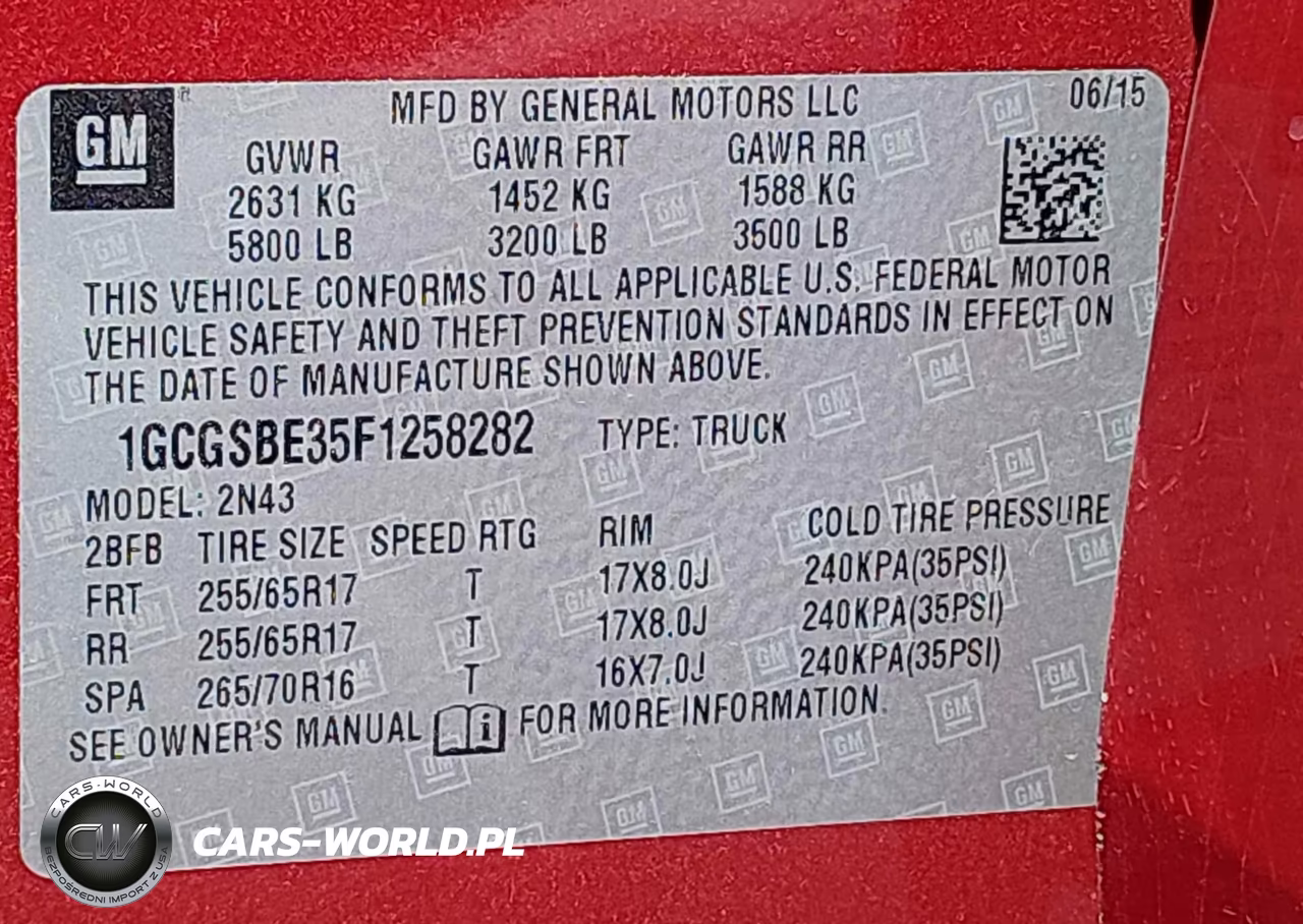2015 Chevrolet Colorado Lt VIN:1GCGSBE35F1258282 - 9