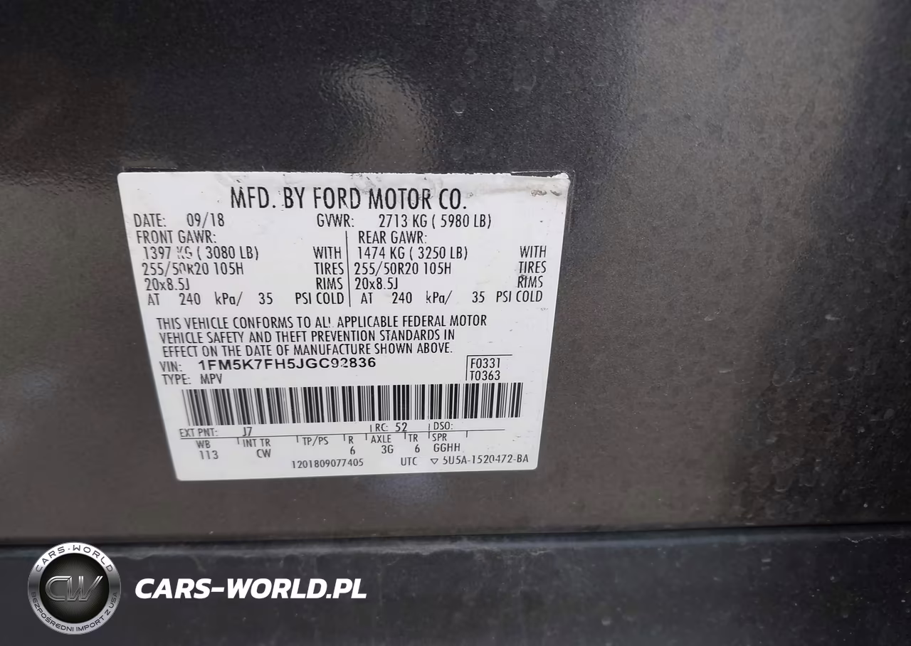 2018 Ford Explorer Limited VIN:1FM5K7FH5JGC92836 - 9