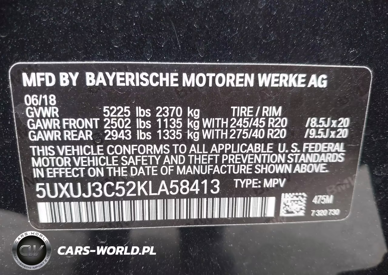 2019 BMW X4 xDrive30I VIN:5UXUJ3C52KLA58413 - 9
