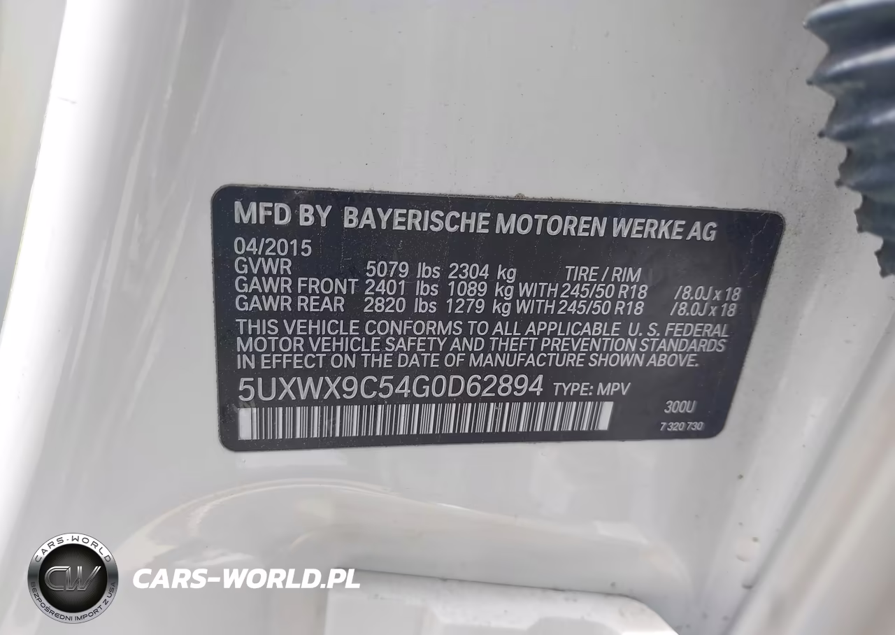 2016 BMW X3 xDrive28I VIN:5UXWX9C54G0D62894 - 9