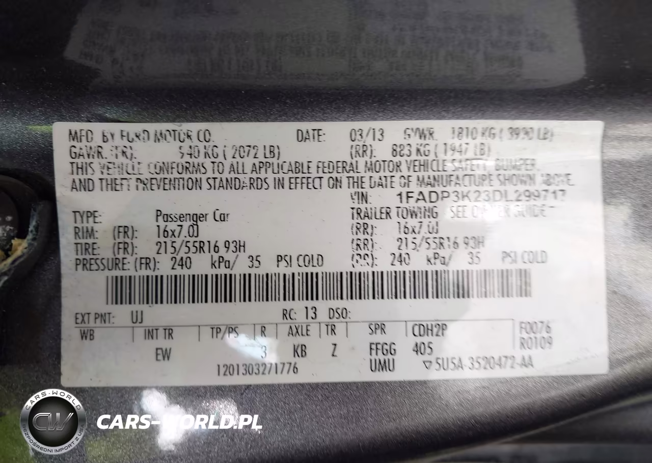 2013 Ford Focus Se VIN:1FADP3K23DL299717 - 9