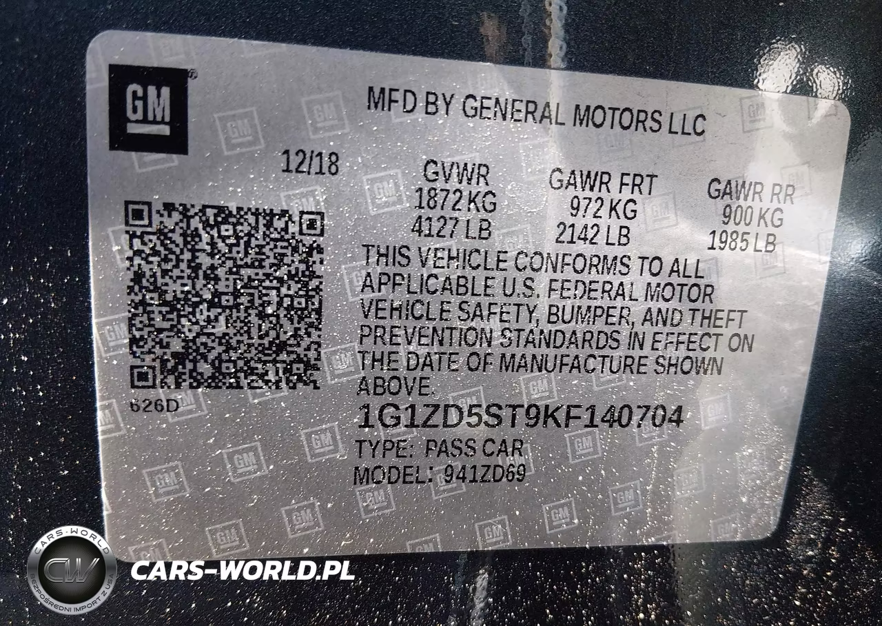 2019 Chevrolet Malibu Lt VIN:1G1ZD5ST9KF140704 - 9
