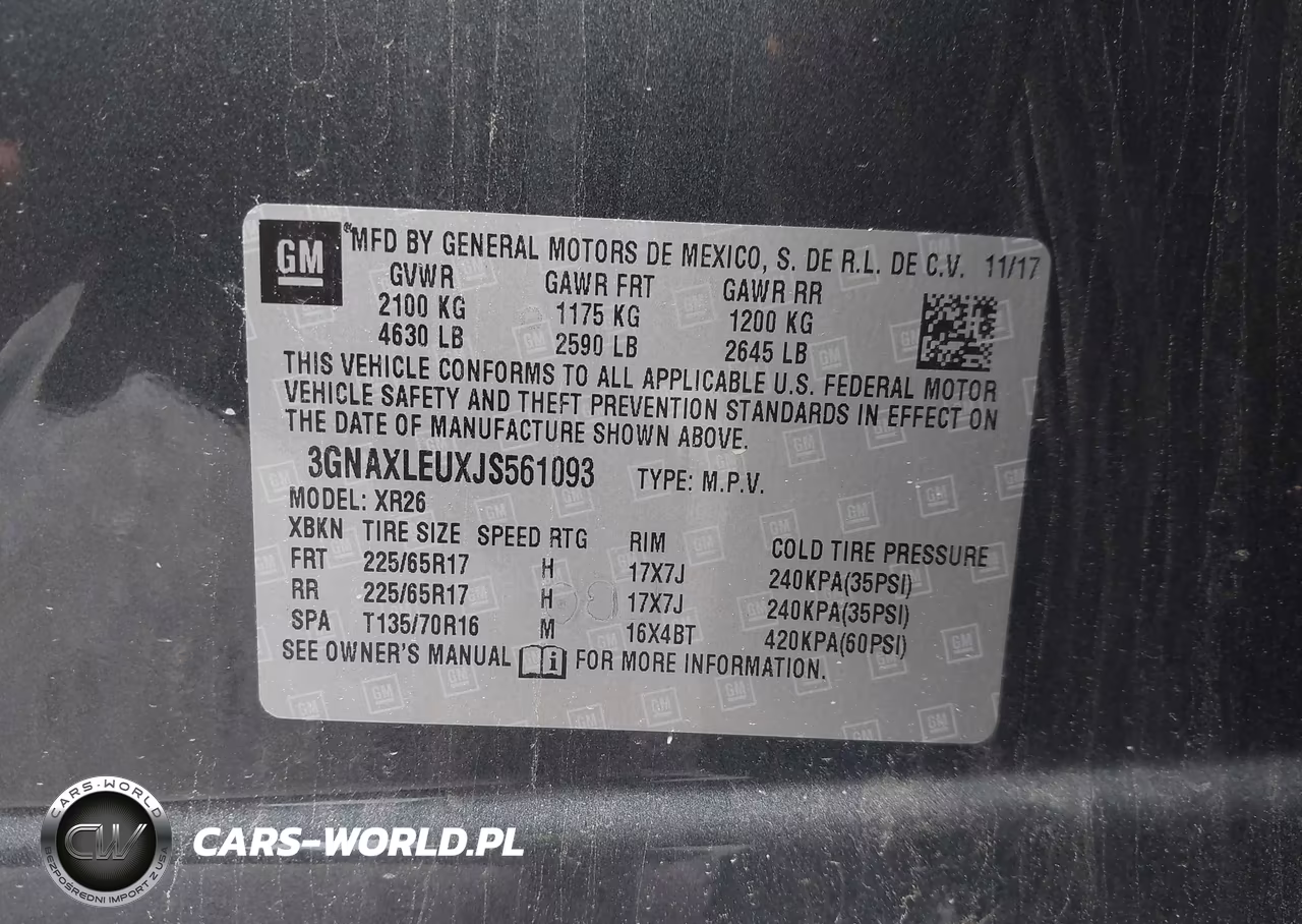 2018 Chevrolet Equinox Lt VIN:3GNAXLEUXJS561093 - 9