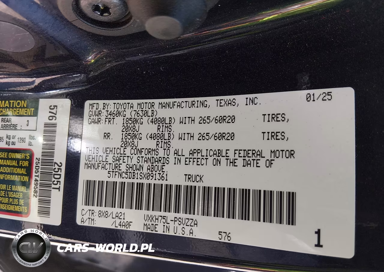 2025 Toyota Tundra Hybrid Platinum Hybrid Crewmax 5.5' Bed VIN:5TFNC5DB1SX091361 - 9