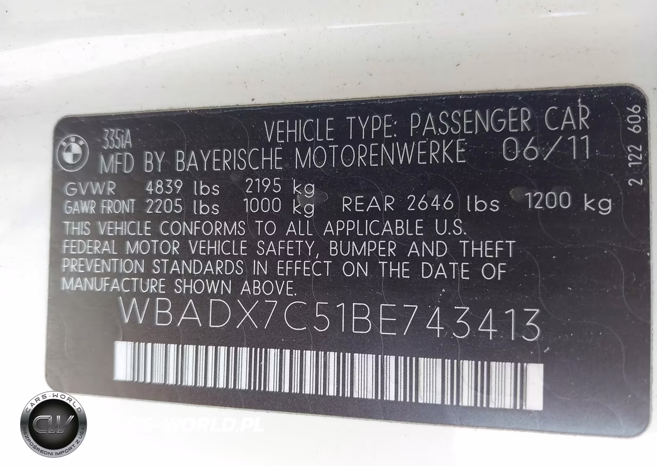 2011 BMW 335I VIN:WBADX7C51BE743413 - 9