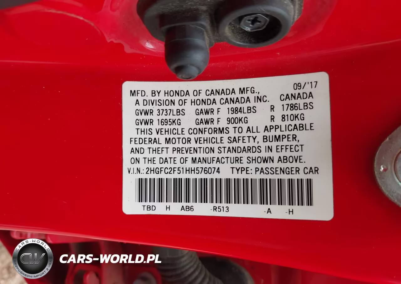2017 Honda Civic Lx VIN:2HGFC2F51HH576074 - 9