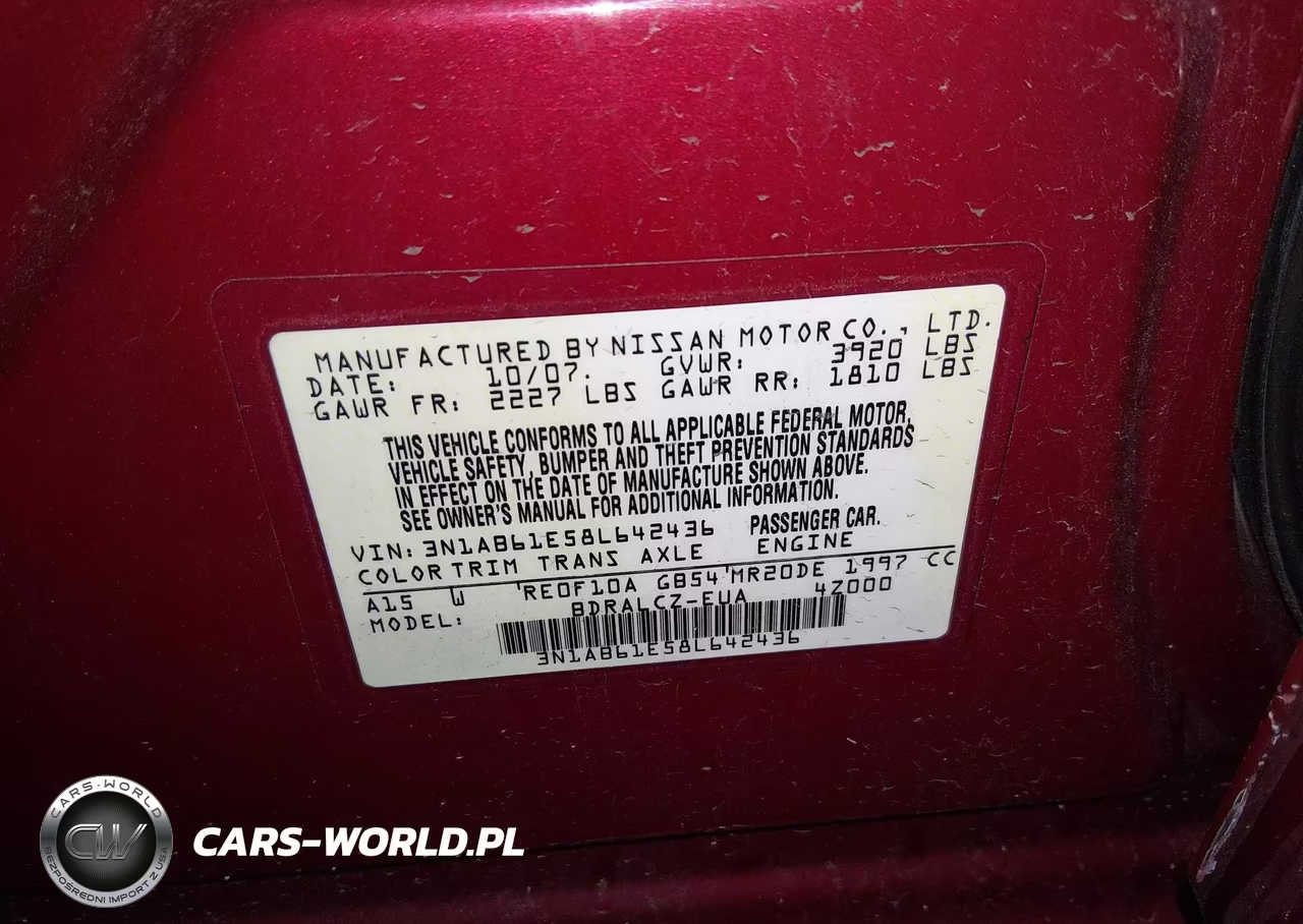 2008 Nissan Sentra 2.0 VIN:3N1AB61E58L642436 - 9
