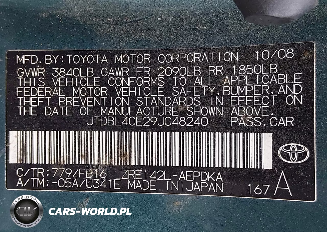 2009 Toyota Corolla Le VIN:JTDBL40E29J048240 - 9