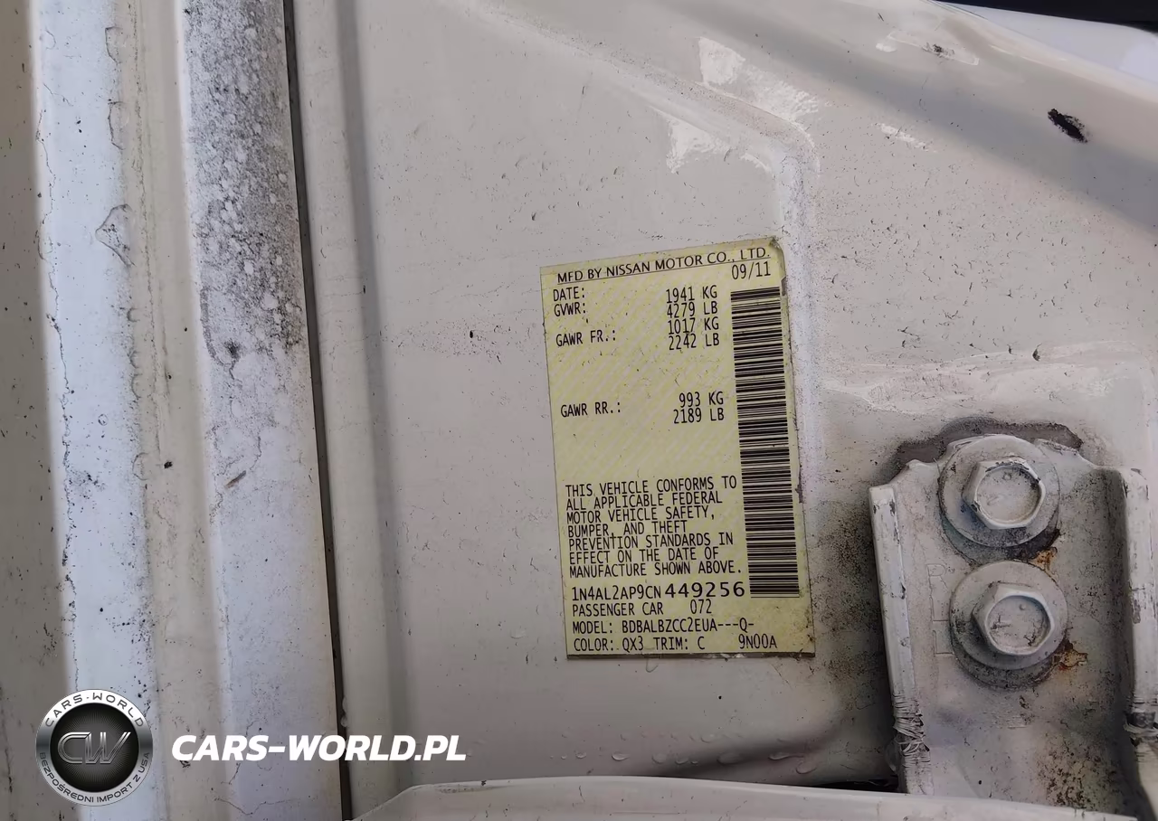 2012 Nissan Altima 2.5 S VIN:1N4AL2AP9CN449256 - 9