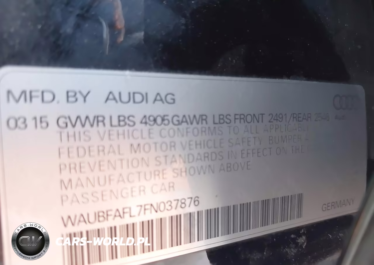 2015 Audi A4 2.0T Premium VIN:WAUBFAFL7FN037876 - 9