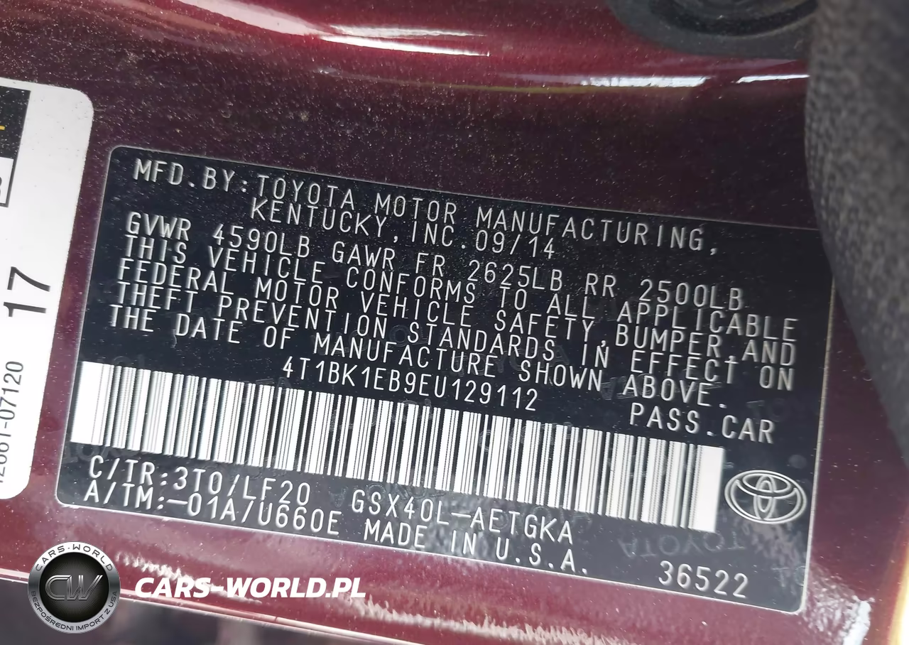 2014 Toyota Avalon Xle Premium VIN:4T1BK1EB9EU129112 - 9