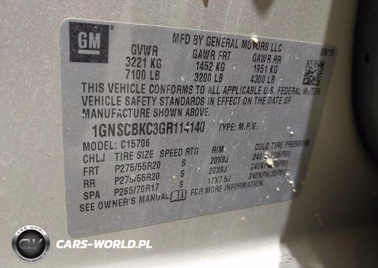 2016 Chevrolet Tahoe Lt VIN:1GNSCBKC3GR114140 - 9