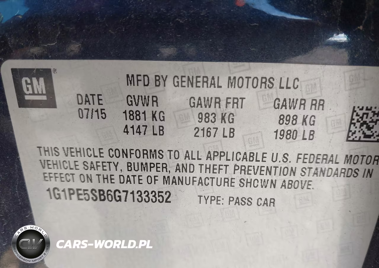 2016 Chevrolet Cruze Limited 1Lt Auto VIN:1G1PE5SB6G7133352 - 9