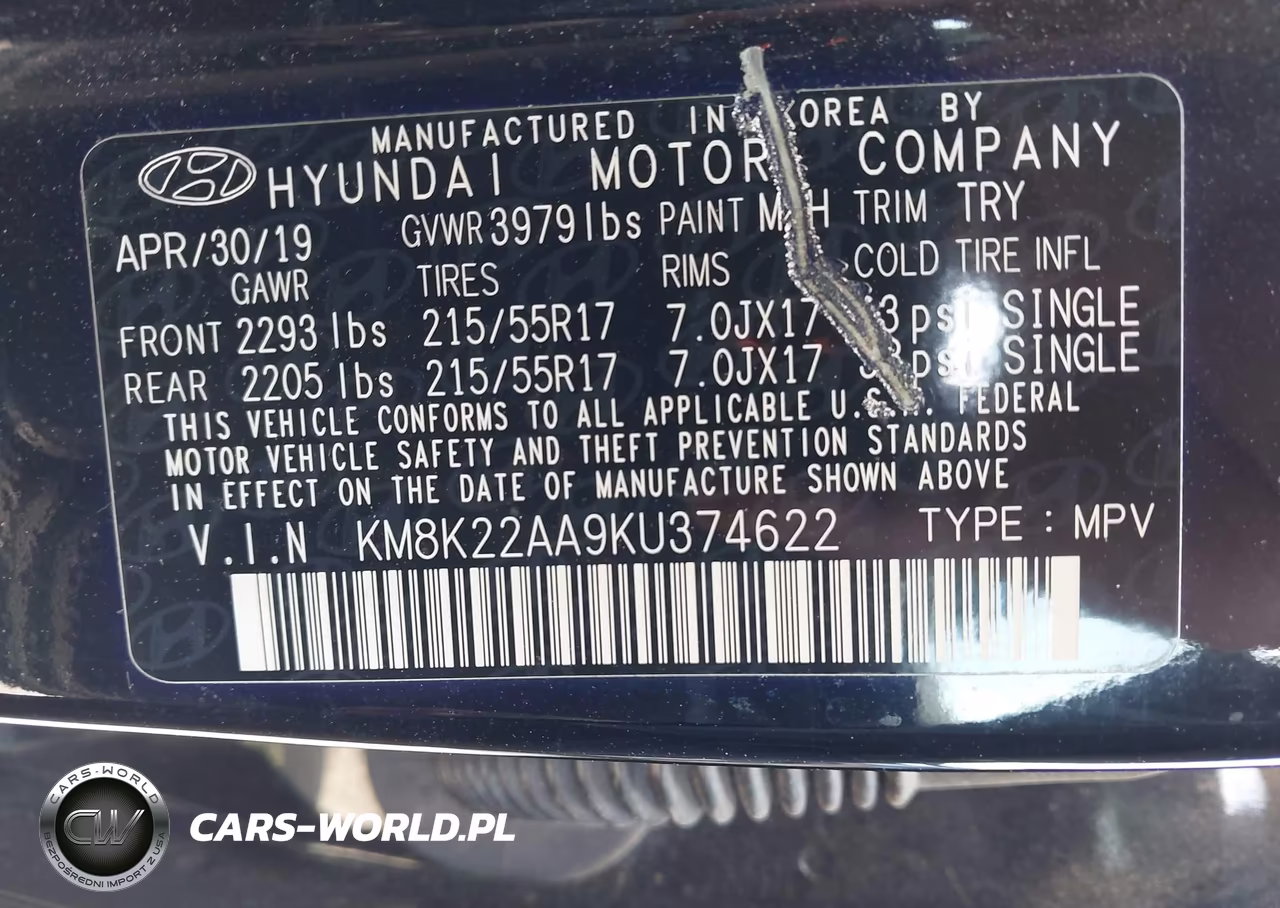 2019 Hyundai Kona Sel VIN:KM8K22AA9KU374622 - 9