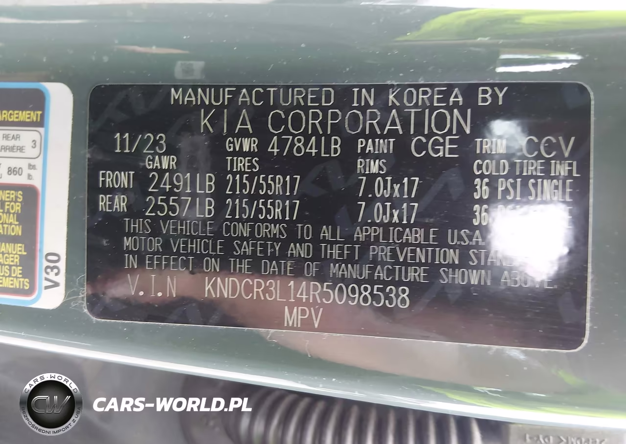 2024 Kia Niro Ev Wind VIN:KNDCR3L14R5098538 - 9