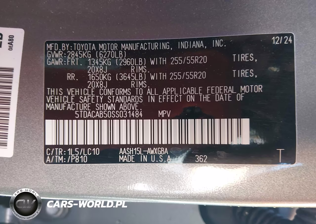 2025 Toyota Grand Highlander Hybrid Limited VIN:5TDACAB50SS031484 - 9