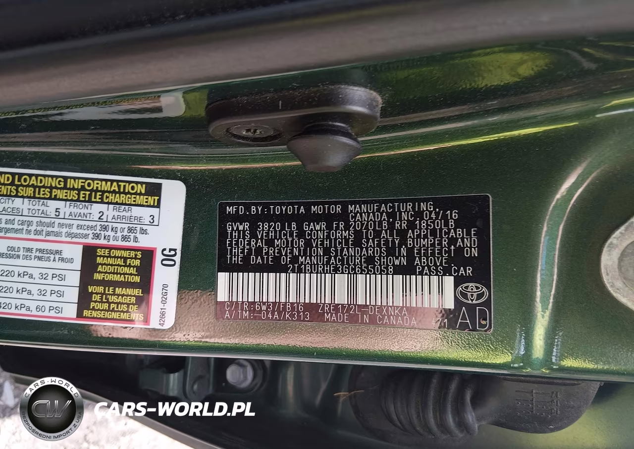2016 Toyota Corolla Le VIN:2T1BURHE3GC655058 - 9