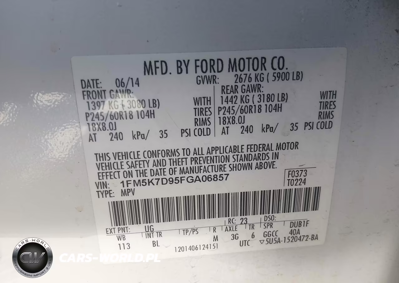 2015 Ford Explorer Xlt VIN:1FM5K7D95FGA06857 - 9