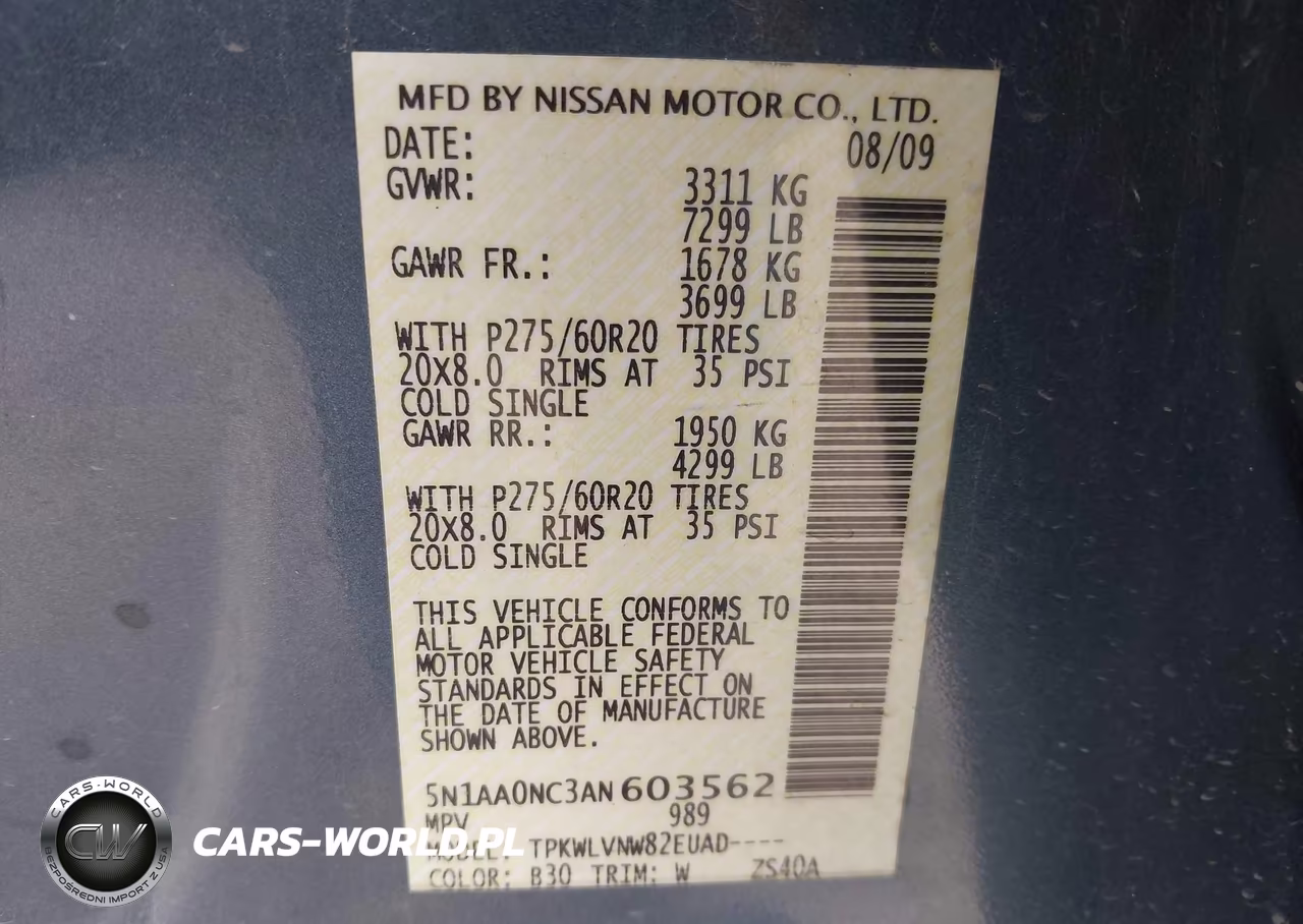 2010 Nissan Armada Titanium VIN:5N1AA0NC3AN603562 - 9