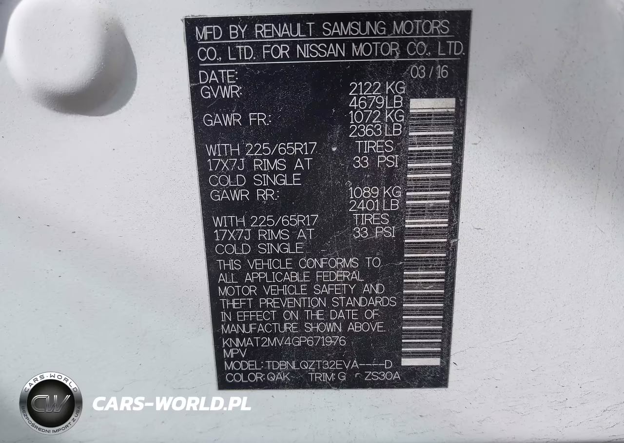 2016 Nissan Rogue Sv VIN:KNMAT2MV4GP671976 - 9